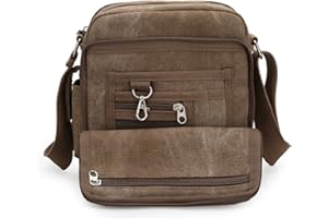 Outreo Borsa Tracolla Uomo Borse da Spalla di Tela Canvas Messenger Bag Vintage Sacchetto di Tablet Piccolo Borsello per Studenti Scuola Università Tasche Viaggio Outdoor Sport Tasca