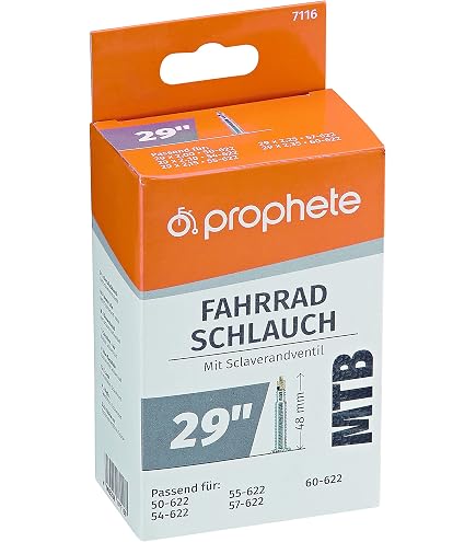 ONZA Fahrradschlauch SA3 – 29x2.10-2.60, Presta-Ventil 47 Mm, 0,9 Mm Dicke, Made In Europe