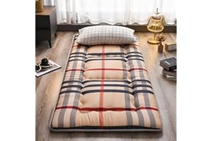 UE-MAOLU Japanese Floor Mattress, Japanese Futon Foldable Mattress, Roll Up Mattress Tatami Mat, Breathable Floor Lounger Guest Bed for Camping Couch, Twin Full Queen ( Color : B , Size : Single(90x200cm) )