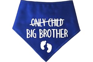 SPOILT ROTTEN PETS Was Only Child NOW Big Brother Blue Dog Bandana - Baby Pregnancy Announcement (S1 Tiny Dogs, Chihuahuas & Cats)