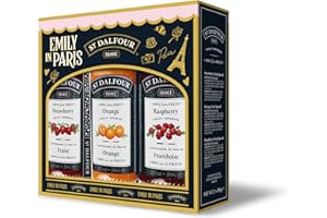 ST DALFOUR St. Dalfour Emily in Paris Gift Set – 3 Gourmet Fruit Preserves with Collectible Spoon, 852g Total – Premium French Jam Variety Pack, Authentic French Fruit Spread Gift Box - 3x 284g Jars