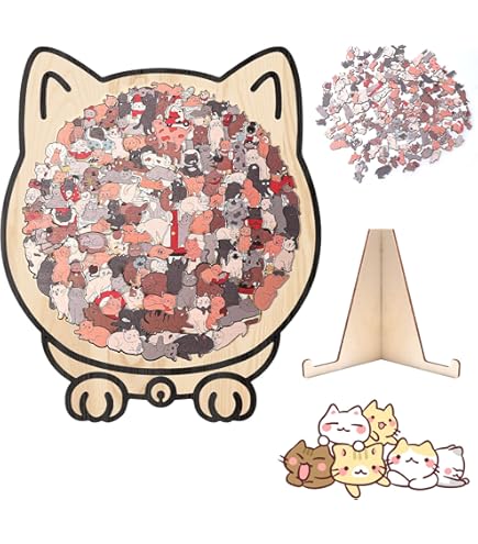 Houten Kattenpuzzel - Houten Puzzel Voor Volwassenen In De Vorm Van Een Kat Kleurrijke Houten Puzzel In De Vorm Van Een Kat Creatieve Kattenpuzzel Creatief Cadeau Voor Kattenliefhebbers Woondecoratie