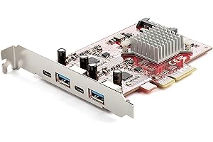 StarTech.com Carte PCIe USB 4 Ports - Carte d'Extension PCI Express USB 10Gbps avec 2 Controlleurs - 2x USB-C & 2x USB-A (USB 3.2/3.1 Gen 2) - Carte PCI-e USB/USB-C - Full Profile (PEXUSB312A2C2V)