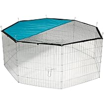 210D Oxford Stoff Wasserdicht Kaninchenstallabdeckung 210D Oxford - Doppellagig Für Winter - 122x50x105cm - Schwarz Mit Fenster Winter Abdeckung Käfig
