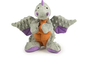 Moonmoon goDog Bubble Pluszowe Smoki Piszcząca zabawka dla psa, technologia ochrony przed żuciem - szara, L