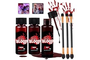 CHASPA Halloween Fake Blood Kit - 3pc 20g Realistic Washable sfx Blood(dark+fresh+old) - Fake Blood for Halloween Face Paint, clothes, zombie, vampire, cosplay makeup.