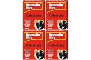 Brumolin Ultra Rattenköder 4x500 gr, Rattengift, Rattenportionsköder, Rattenbekämpfung