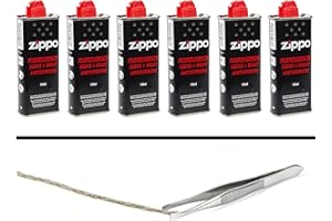 ZIPPO + SWEEDZ Zippo Zubehör Set 4: 6X 125ml Benzin + Ersatz-Docht + Pinzette