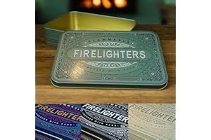 TINIT Firelighter Tin - Storage Accessory Metal Tin Natural Woodburner Fire Stove Fireplace Fireside Mens Gift Present BBQ (Sage)