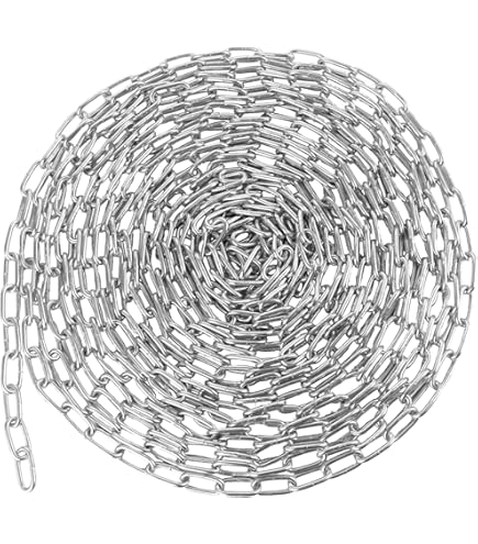 2x Edelstahl Ketten 0.5m Mit Karabiner - 3mm Gliederkette 304 Edelstahl