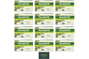 Palmolive Naturals Soap Bar Moisture With Olive Milk, Soap Bars (Pack Of 12), Vegan Soap Natural Origin Biodegradable Soap For Body Hands And Face, With Treseida Thank You Card
