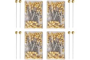 ALAHUGYEF "Spilli, Set di 400 Mappe del Mondo, Spilli da Cuscino, Spilli da Mappa, Spilli con Punta in Acciaio per Marcatura Tessili, Spilli per Pannello, Oro "