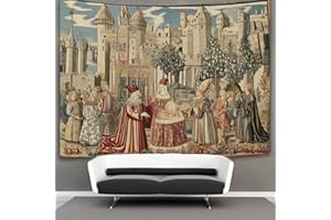 kaiyun Arazzo Da Parete Storia Medievale,Mura della città Arazzi Decorazione Da Parete Per Soggiorno, Camera Da Letto,dormitorio 130cmx150cm