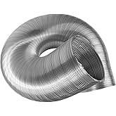Vent Systems Aluminium Round Flexible Pipe DN 120mm x 1.5m Long Aluminium Pipe Flexible Hose Exhaust Hose for Heating and Coo