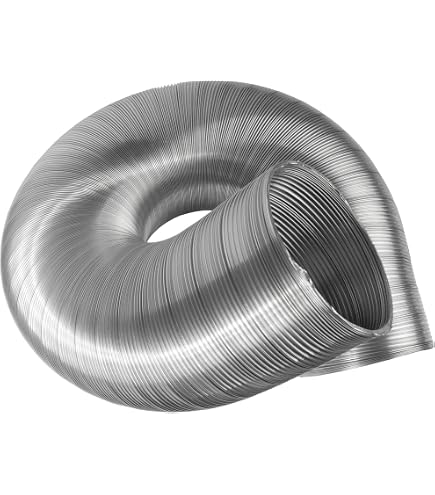 ZIGefofo Manguera Flexible Aislada 100mm X 1.5m Para Ventilación – Aislamiento Térmico Y Acústico Con 2 Abrazaderas Y Cinta Adhesiva Incluidas
