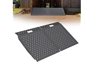 PURFINO 74 cm x 122 cm skjulramp för åkgräsklippare och gräsmattsutrustning – 680 kg kapacitet halkfri hålplåtsramp för ATV, motorcyklar, garage och lador (2 st)