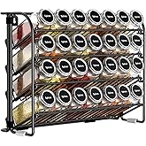 CHARMDI Spice rack，4 Tier Spice Rack Free Standing Spice Rack Organiser without Jars Metal Seasoning Rack for Kitchen, Counte