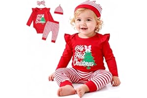 Baby Weihnachtsoutfit Mädchen My First Christmas Outfit Baby Neugeborene Weihnachtsoutfit Babys Mädchen Weihnachtskleidung Babys Mein Erstes Weihnachten Babies Weihnachtskostüm Babies 0-18 Monate