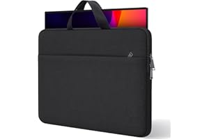 CASEDEER Étui de protection pour moniteur portable de 47,7 cm, housse de protection compatible avec la plupart des grands écrans portables de 18,5", grande pochette pour accessoires de voyage avec poche