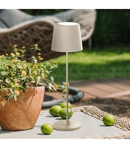 Lampe De Table Sans Fil DEELUX - 3 Températures De Couleur, Tactile, Batterie 4000mAh, Design Métal Noir - 2 Pièces