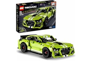 LEGO 42138 Technic La Ford Mustang Shelby GT500, Maquette de Voiture de Course à Construire à Rétrofriction, Jouet avec Appli RA