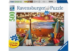 Ravensburger Puzzle 16795 - Solnedgång på stranden - 500 bit pussel för vuxna och barn över 10 år, med större bitar [Exklusivt på Amazon]
