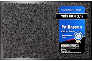 Carpet Diem Green Business paillasson Interieur Entree 40x60 Anthracite-Noir - Tapis Entree Interieur & extérieur de qualité fonctionnalité & durabilité optimales