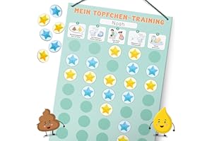 Mini Mindz® Töpfchen Training Kinder magnetisch - Montessori Magnettafel im niedlichen Design inkl. 60 Magnete - Für bis zu 2 Kinder - Pipi Kacka Kalender Kinder, Magnettafel Kinder, windelfrei werden
