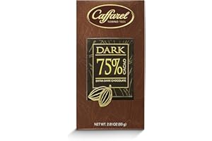 LINDT Caffarel Dark Tavoletta Cioccolato Extra Fondente 75%, 80g