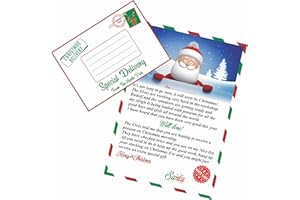3HA HAHAHA Personalised Letter From Santa Claus Father Merry Christmas Gift Wish Eve Box Post To Good List Perfect For Children Boys Girls Or Grandchildren Xmas Accessories (Pack Of 1) {you Will Write Your Name}
