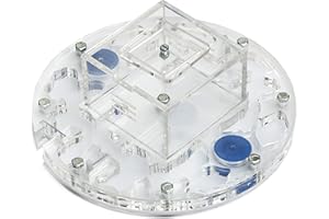 AntHouse - Formicaio Acrilico - Kit Educativo Circolare Medium 15x15x1,3 cm con Coperchio | Sistema di umidità a Schiuma | Trasparente| Formiche Gratis Incluse