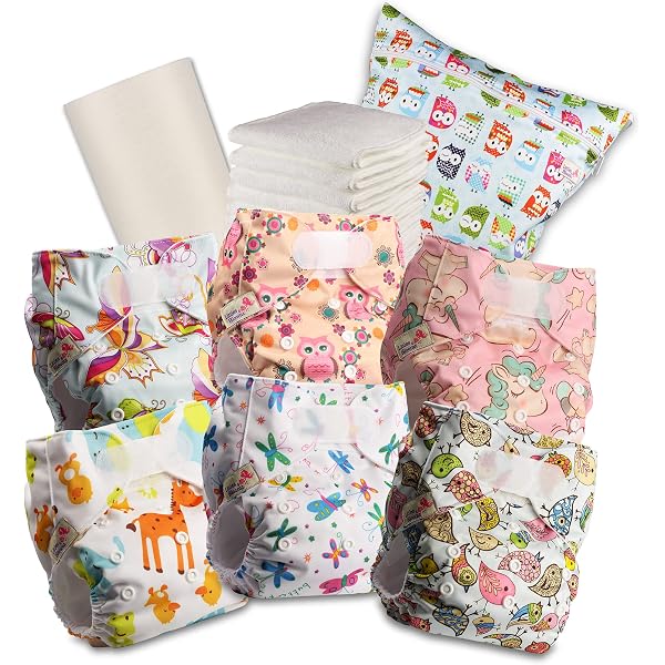 Lot De 6 Inserts Couches Lavables 100% Bambou - 4 Épaisseurs - Hypoallergénique Et Écologique