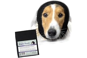 ZONI PETS The Original Happy Hoodie für Hunde und Katzen – seit 2008 – das Wundermittel zur Pflege und zum Trocknen von Kräften zur Angstlinderung und Beruhigung von Hunden, Größe L, Schwarz