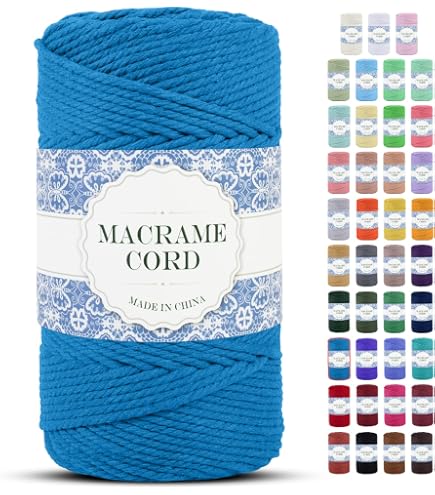 ilauke 100 m de corde en coton naturel pour macramé, 3 mm de diamètre, 4 fils de ficelle colorée pour artisanat, emballage cadeau de Noël, tapisseries, décorations, beige ilauke 100 m de corde en coton naturel pour macramé, 3 mm de diamètre, 4 fils de ficelle colorée pour artisanat, emballage cadeau de Noël, tapisseries, décorations, beige