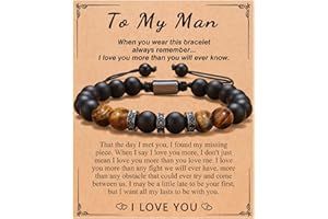 D Dongjiangjin Gift Mens Gifts for Boyfriend Husband Fiance Soulmate, To My Love Soulmate Grandpa Dad Son Grandson, Brother Anniversary Christmas Bracelet Gifts for Him
