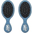 Wet Brush Mini Detangler Hair Brush, Elemental Blue - Detangling Travel Hair Brush - Ultra-Soft IntelliFlex Bristles Glide Through Tangles with Ease - Pain Free - All Hair Types (Set of 2)
