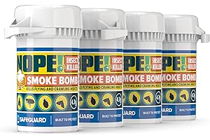 NOPE! Flea Smoke Bomb Bundle for The Home (4.7g x 4) | 4 x 3m Coverage | Non-Staining | for All Flying Insects
