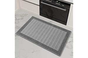 SIXHOME Grey 40 * 60cm Kitchen Mats non slip Washable Modern Kitchen Absorbent and Stain-Resistant Kitchen Floor Runners
