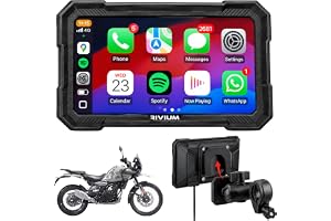 RIVIUM X1 Bike Navigation Screen - IP67 Waterproof 5 Inch HD Display with Wireless CarPlay & Android Auto, Quick Detachable Magnetic Design, Screen Rotation, Dual Bluetooth 5.0 with intercom Support