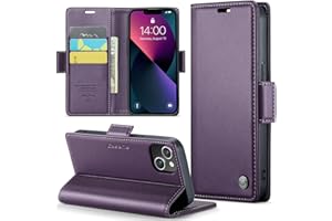 Rerzoiro Coque pour iPhone 14 Plus, Étui Housse en RFID Protection Premium PU Cuir Portefeuille Rabat Case Magnétique Stand Antichoc, Étui Case pour iPhone 14 Plus, Violet