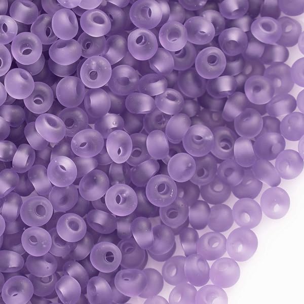 TOHO 8/0 Seed Beads – Transparent Frosted Sugar Plum (10g) – Japanese Rocaille