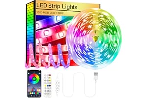 FUPT Tira LED TV, 5M Luces LED HabitacióN, RetroiluminacióN De TV RGB 5050 LED USB Con AplicacióN Y Control Remoto Para TV De 40-55 Pulgadas, Cine En Casa, Cocina, Dormitorio, Sala De Estar