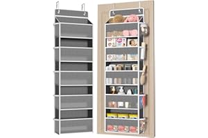 FCHERP Hängeorganizer Mit 5 Fächern,Tür Organizer Hängend,Hängeaufbewahrung,Regal Organizer bei Große Kapazität,Platzsparend für Badezimmer, Schlafzimmer,Kinderzimmer,Camping Organizer(Grau)