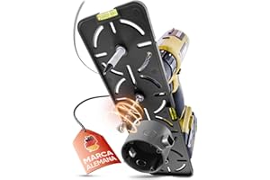 LAINFELD Plantilla de perforación para enchufes | Incluye nivel de burbuja | Nivel de burbuja para electricista para enchufe, caja empotrada, caja de pared hueca, plantilla de construcción en bruto