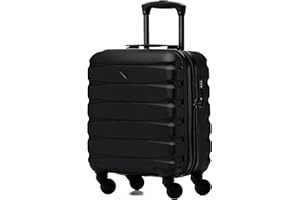 Flight Knight Leichtes, Starres Abs-handgepack Mit 4 Radern, Zugelassen Fur Uber 100 Fluggesellschaften, Darunter Air France, Ryanair Und Easyjet, 45x36x20cm