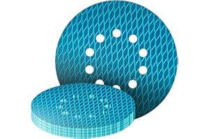 GZKTY 20 Piezas Discos Lija 225mm | Grano P240 | Discos Pulidora 225mm 10 Agujeros | Papel Lija Para Lijadora Jirafa, Lijadora de pared, Lijadora de Paredes y Techos