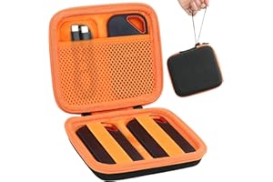 Aenllosi Hart Tasche Hülle für SanDisk Extreme PRO SSD SDSSDE80 SDSSDE81/SanDisk Extreme SSD SDSSDE61(schwarz und orange) (nur Tasche)