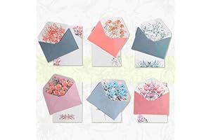 YUFENGLIYE Set di buste da lettera da 36 fogli, inclusi 24 fogli di carta da lettere A5, 12 buste regalo per ufficio/casa/scuola/inviti, carta da lettere a righe per cancelleria da lettere