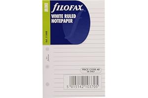 FILOFAX MINI REFILL RULED WHITE 513008, bianco a righe per taccuino (513008)