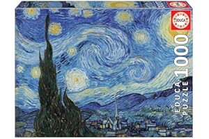 Educa - Puzzle de 1000 Piezas para Adultos | La Noche Estrellada, Vincent Van Gogh. A Partir de 14 años (19263)